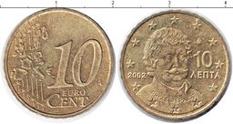 Греция 10 евро центов 2008г