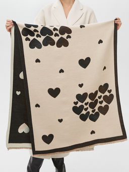 в составе ШЕРСТЬ и КАШЕМИР Большой, мягкий, теплый двусторонний палантин - Tantino фото 2