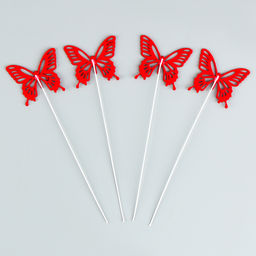 Набор для украшения Бабочки, цвет красный - Страна карнавалия фото 3