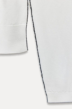 PLAIN KNIT CARDIGAN WITH CONTRAST TRIMS - Zara фото 12