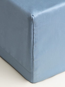 Простыня на резинке 2-спальная SL Home Tencel, 180×200+30 см, тенсель, серо-голубая