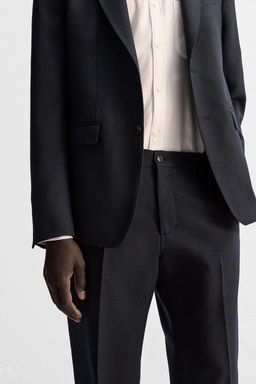 REGULAR FIT WOOL TROUSERS - Zara фото 5