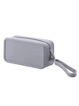 Kristaller Косметичка женская силиконовая, прямоугольная, серый