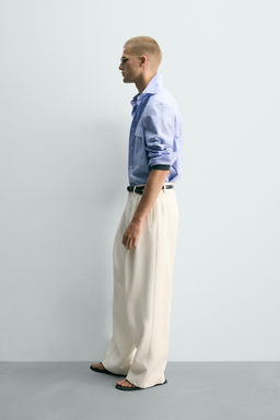 CAMISA RELAXED FIT BOLSILLOS / Celeste - Zara фото 4