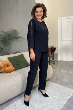 Блуза Rumoda 2125/1 черный/длинный рукав  фото 9