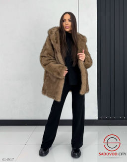 Шуба женская с искусственным мехом