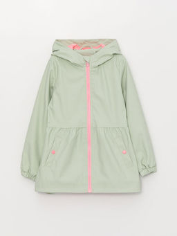 Kap??onlu Bask?l? K?z ?ocuk Mont