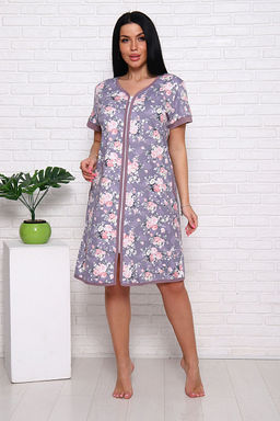 Халат женский с карманами на молнии "Розы" (933-5)