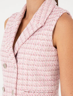 Pembe Slim Fit Yelek