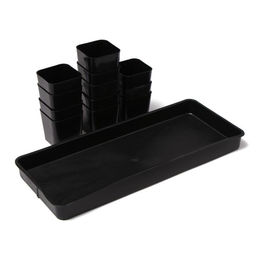 Набор для рассады: стаканы по 300 мл (12 шт.), поддон 45×18 см, МИКС, Greengo