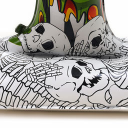 Воздушный шар фольгированный 49" «Руки зомби на подставке», под воздух