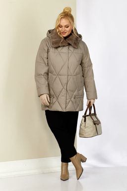 Куртка SHETTI 2207 бежево-серый