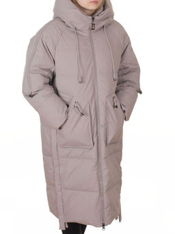6615 BEIGE Пальто зимнее женское (200 гр. холлофайбер)