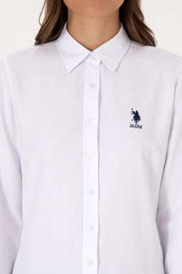 Kad_n Beyaz Uzun Kollu Basic G_mlek Sepette S_rpriz _ndirim - U.s. polo assn фото 6