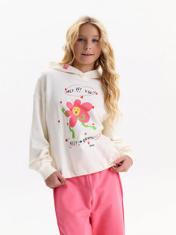 PELICAN, толстовка для девочек, Молочный