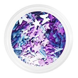 Камифубуки К112 "Бабочки и звездочки" голубой и сиреневый матовый