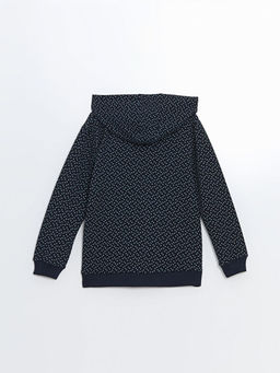 Kap??onlu Erkek ?ocuk Fermuarl? Sweatshirt