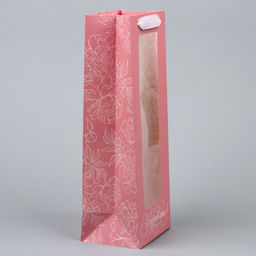 Цена за 2 шт. Пакет подарочный под бутылку, упаковка, Поздравляю, 36?13?10 см