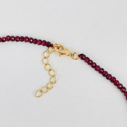 Колье из Граната с подвеской Сердце