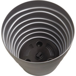 Цена за 2 шт. Кашпо для цветов пластиковое 1,4л d-14,5см "Бархан" Серебряный