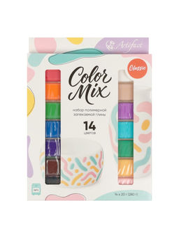 Набор полимерной глины Color Mix, 14 цветов classic