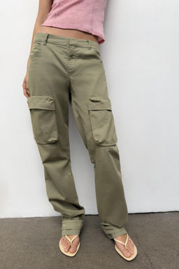 PANTAL?N RECTO CARGO / Khaki claro - Zara фото 2