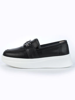 03-PDD169-6 BLACK/WHITE Полуботинки женские (натуральная кожа) - Фабричный китай фото 6