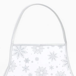 Кухонный набор Доляна. Снежинки: серебро, прихватка 17?17 см, варежка 26?16 см, фартук 70?80 см, 100% п/э