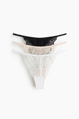 Pack de 3 bragas Thong de encaje - H&m фото 8