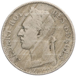 Монета 50 сантимов 1922 года Бельгийское Конго  легенда на французском (CONGO BELGE / DES BELGES)