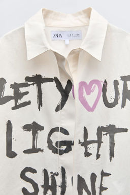 GRAFFITI SLOGAN SHIRT - Zara фото 3