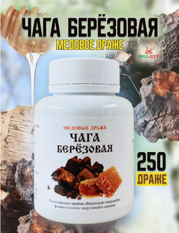 Медовые драже ЧАГА БЕРЕЗОВАЯ, 90 гр