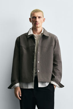 TWILL TEXTURED OVERSHIRT - Zara фото 2