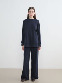 Bisiklet Yaka Oversize Kad?n Sweatshirt Tunik