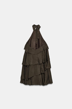 VESTIDO CORTO VOLANTES / Marr?n - Zara фото 7