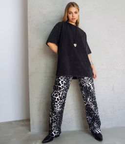 Джинсы #БШ2184, чёрный,белый - Dommod фото 4