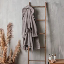 Халат махровый женский SL HOME: Basic «Софт Мист», размер XL, хлопок 100%, серый