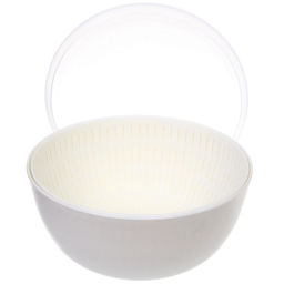 Дуршлаг пластиковый "Фаттория" 24*11см двойной с чашей и крышкой