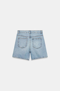 SHORTS DENIM TIRO ALTO ZW COLLECTION / Azul claro - Zara фото 7