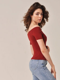 MY Футболка женская MA1018 T-SHIRT OFF-SHOULDER (1/50)