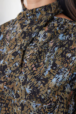 Trendyolmilla Koyu Visne Cicekli Dokuma K?sl?k Elbise TWOAW24EL00261  фото 4