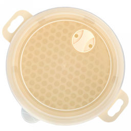 Контейнер для продуктов пластмассовый 2л, д18,8см, h10,7см, бежевый, с декором, подходит для СВЧ и морозильной камеры, Phibo (Россия) - Домашняя мода фото 5