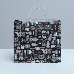 Пакет подарочный крафтовый, упаковка, Крутой, 32?28?15 см