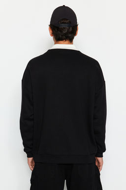 TRENDYOL MAN Premium Indigo Oversize/Genis Kesim Gomlek Ici Polarl? Sweatshirt TMNAW24SW00187 - Trendyolmilla фото 22