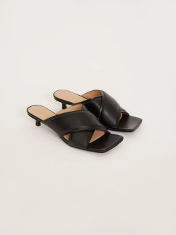 Мюли на каблуке из натуральной кожи - Emka фото 4