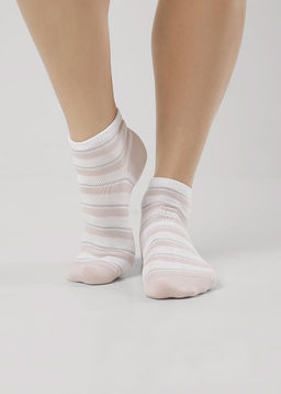 CLE Носки жен.Д5503 fashion база хл+эл белый/св.бежевый