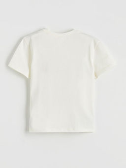 Bisiklet Yaka Bask?l? Erkek ?ocuk Ti??rt