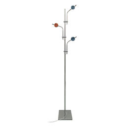 ULM-T641 3x2W/3000K CHROME MULTICOLOR Торшер напольный светодиодный, c регулировкой наклона, с линзами. Сменные светофильтры в/к. Механический выключатель. Металл. Хром. ТМ Uniel