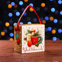 Цена за 7 шт. Подарочная новогодняя коробка «Чудес в Новом году!», для сладких подарков, 11×6×11 см