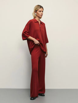 Джемпер с отложным воротником на молнии / Zarina  фото 2